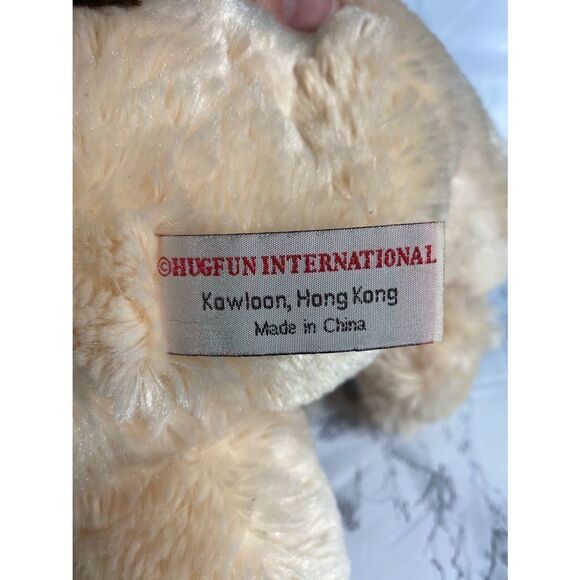 Hugfun Tan Floppy Ear Woth Hat Puppy Plush - Picture 4 of 5